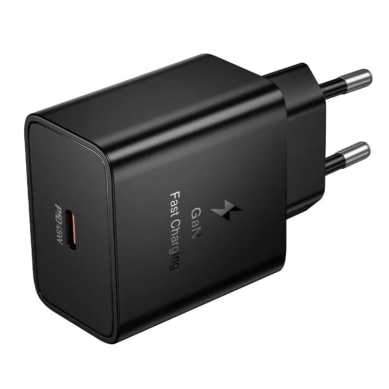 Caricatore da rete HOCO N77, 45W, 3A, 1 x USB-C, Nero - immagine 1