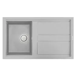 Lavello 1 vasca (86x51cm) BEST 400 Aluminium Metal LMB40079 - immagine 1