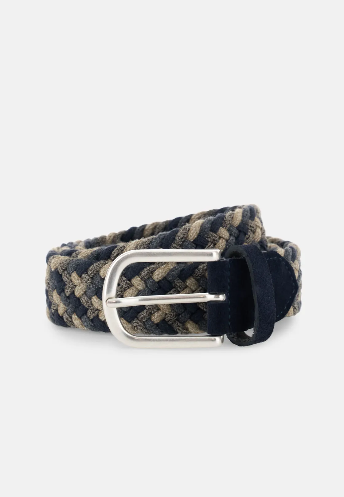 Boggi, Cintura Intrecciata Elasticizzata In Misto Lana, Uomo, Navy, Taglia: 105 - immagine 1