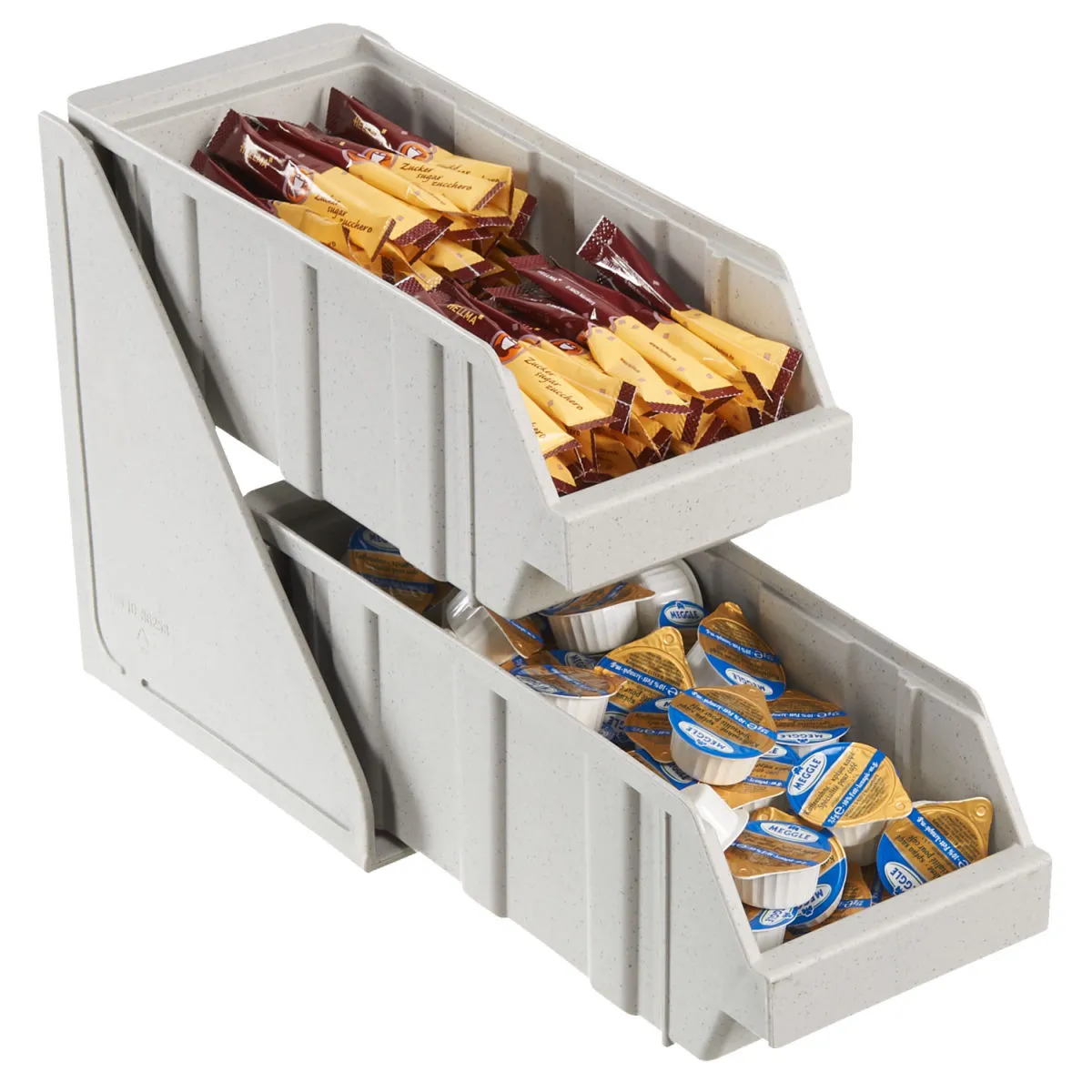 PULSIVA Portaposate a colonna Duo; 19.5x14.2x23.5 cm (LxLxH); grigio - immagine 1