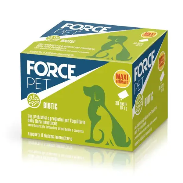 Forcepet Biotic integratore per la flora intestinale Stick in polvere per cani e gatti 30 bustine da 1 gr - Integratori per cani - immagine 1