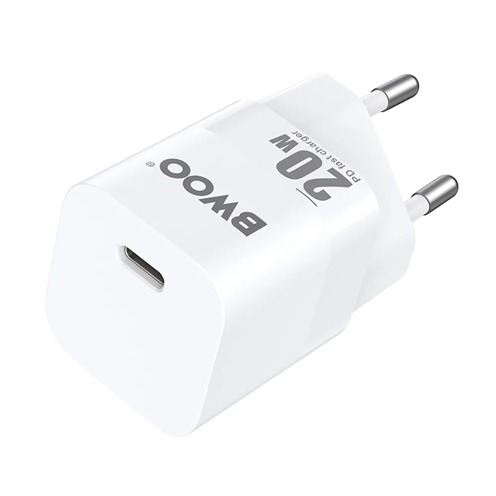 Caricatore da rete BWOO CDA155, 20W, 3A, 1 x USB-C, Bianco - immagine 1