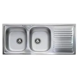 Lavello 2 vasche (116x50cm) ATMOSFERA Inox Prelucidato TM1162IRPC - immagine 1