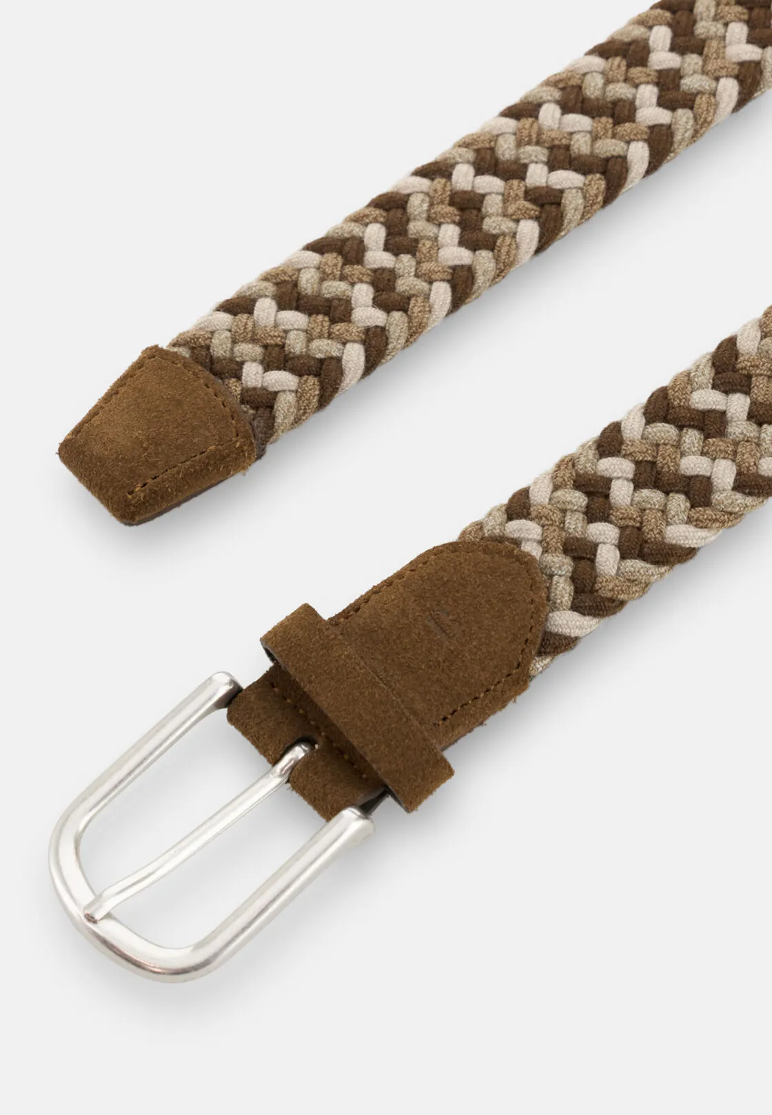 Boggi, Cintura Intrecciata Elasticizzata In Misto Lana, Uomo, Marrone, Taglia: 95 - immagine 2