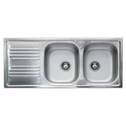 Lavello 2 vasche (116x50cm) ATMOSFERA Inox Prelucidato TM1162ILPC - immagine 1