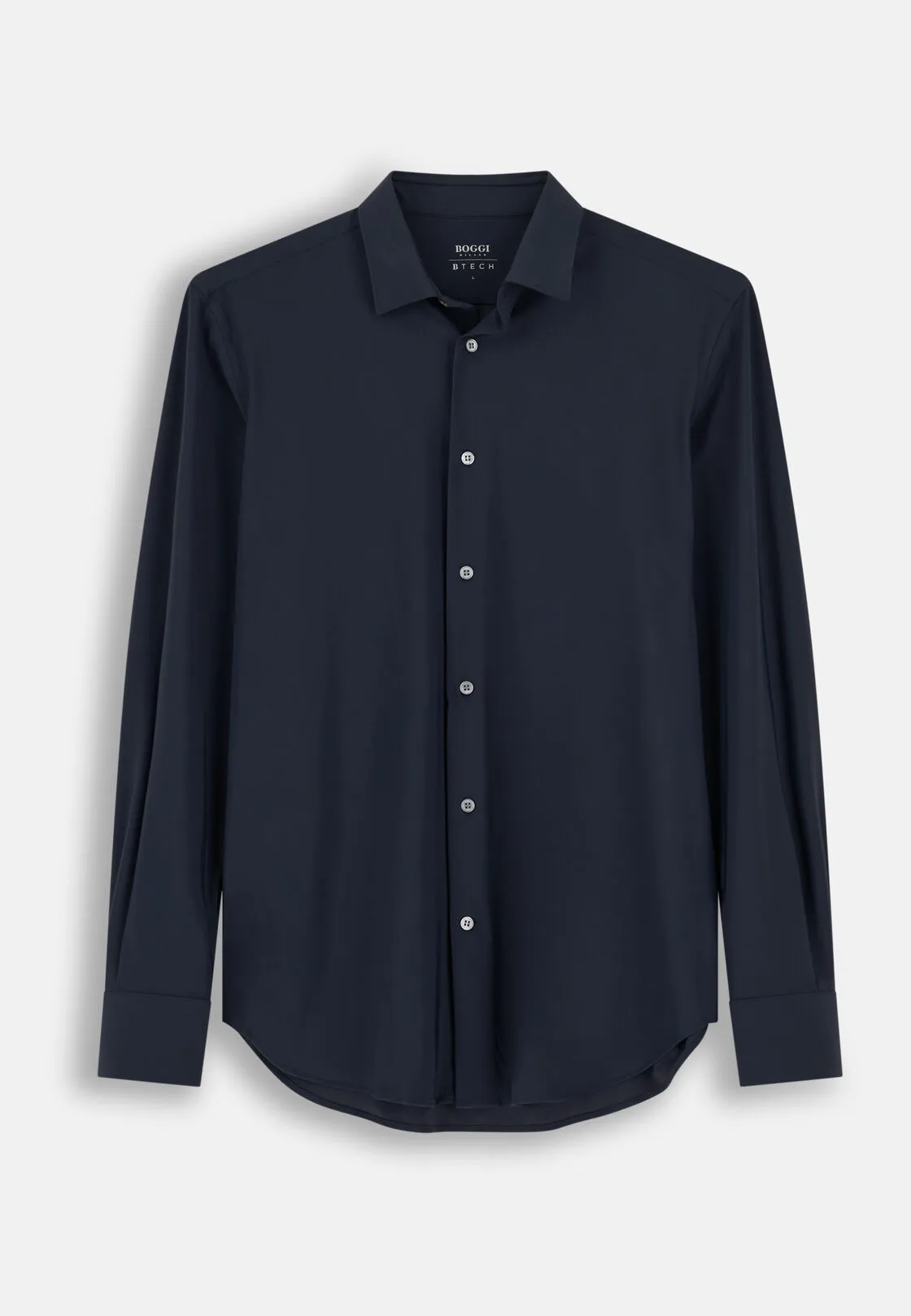 Boggi, Camicia In Nylon Elasticizzato Slim Fit, Donna, Navy, Taglia: XS - immagine 6