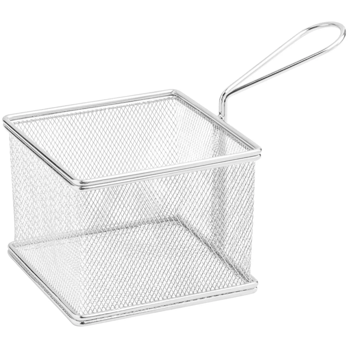 VEGA Mini cesto per fritti Niragua quadrato; 13x13x10 cm (LxLxH); argento; quadrata - immagine 1
