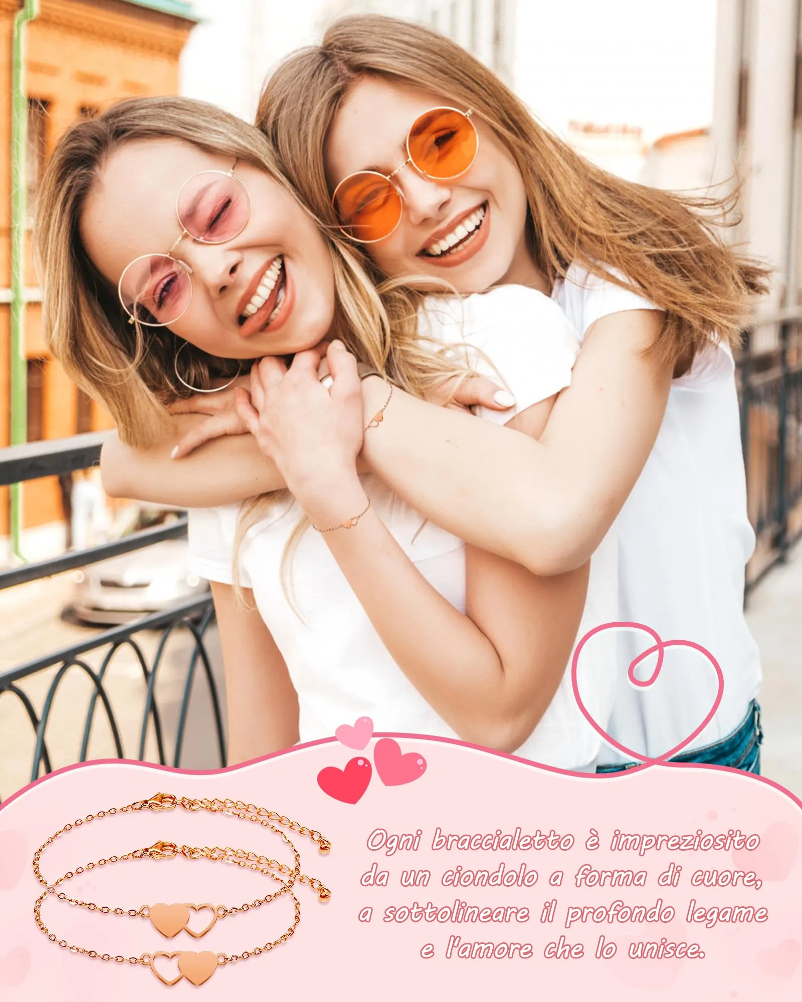 Cheerslife 2Pcs Regalo Amica Speciale Originale Braccialetti Amicizia - immagine 2