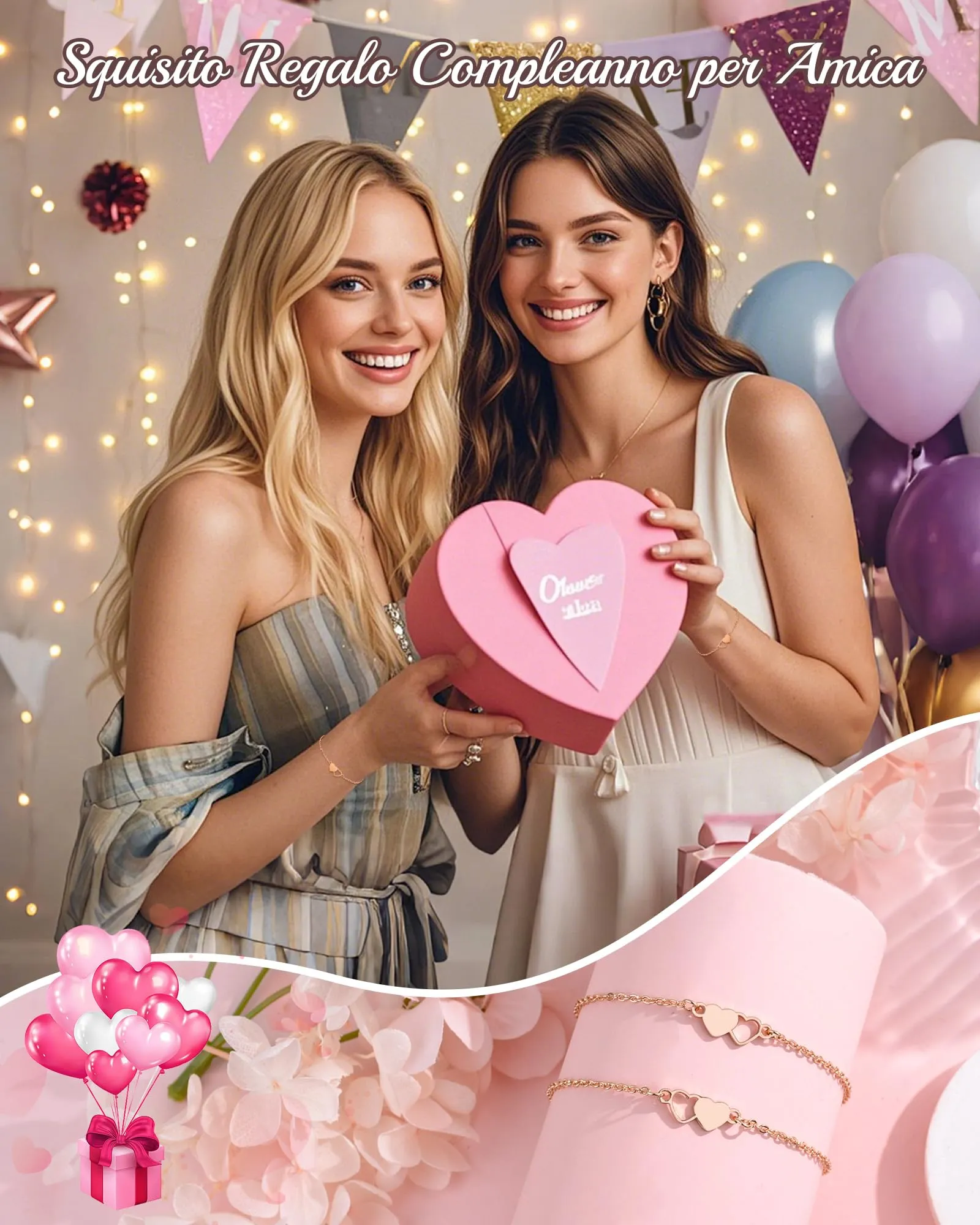 Cheerslife 2Pcs Regalo Amica Speciale Originale Braccialetti Amicizia - immagine 3