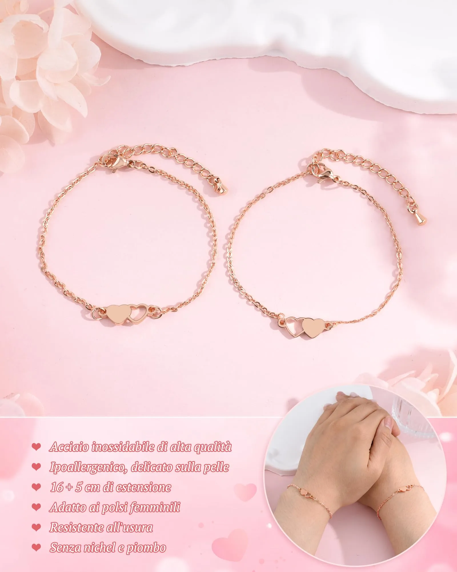 Cheerslife 2Pcs Regalo Amica Speciale Originale Braccialetti Amicizia - immagine 5