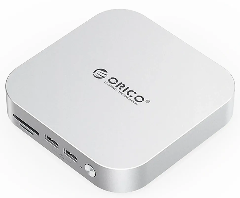 Hub Multifunzionale Orico MiniLink M49P per Apple Mac Mini M4 / Mini M4 Pro, 9in1, Argento - immagine 1