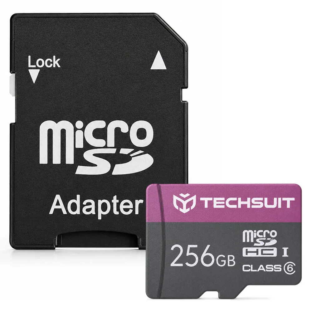 Scheda di memoria microSDXC Techsuit THCM27, 256Gb, Classe 6, con adattatore - immagine 1