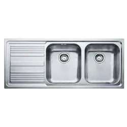 Lavello 2 vasche (116x50cm) Llx 621 LOGICA LINE Inox Spazzolato 101 0150 821 - immagine 1