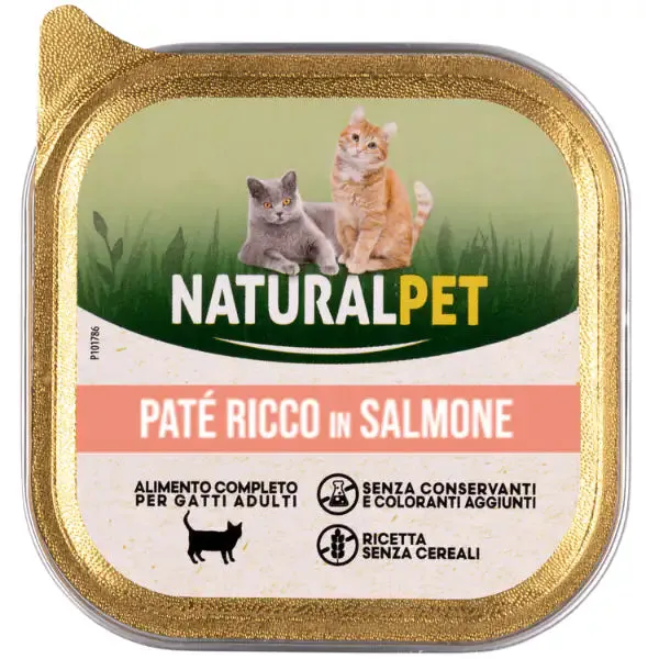 NaturalPet Cat Adult Patè Grain Free 100 gr Salmone - immagine 1