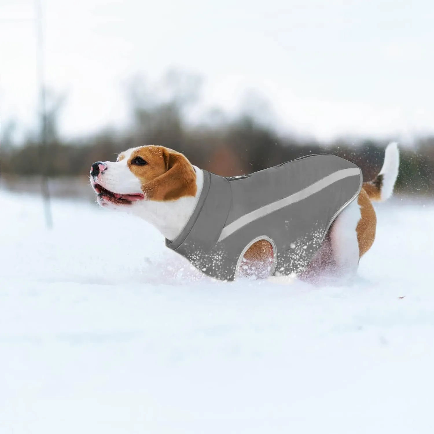 Idepet Cappotto per cani impermeabile Giacca invernale calda, Giacca per cani antivento Abbigliamento per cani Completo per cani di taglia piccola di taglia media con foro per imbracatura XL-6XL - immagine 7