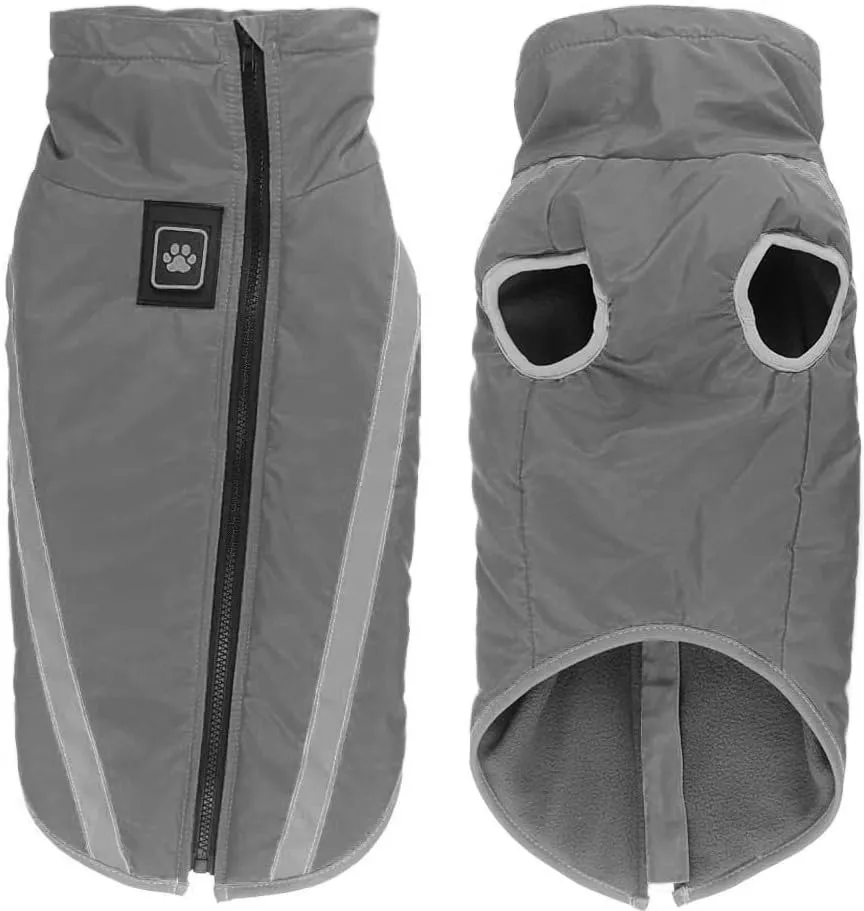 Idepet Giacca Invernale per Cani Impermeabile e Antivento, Calda Abbigliamento Completo per Cani di Taglia Piccola e Media con Foro per Imbracatura XL-6XL - immagine 1