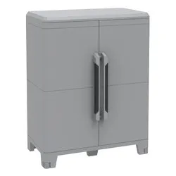 TRANSFORMING Modular2 Armadio plastica 2 Ante battenti Grigio (80cm) Mobile KIT - immagine 1