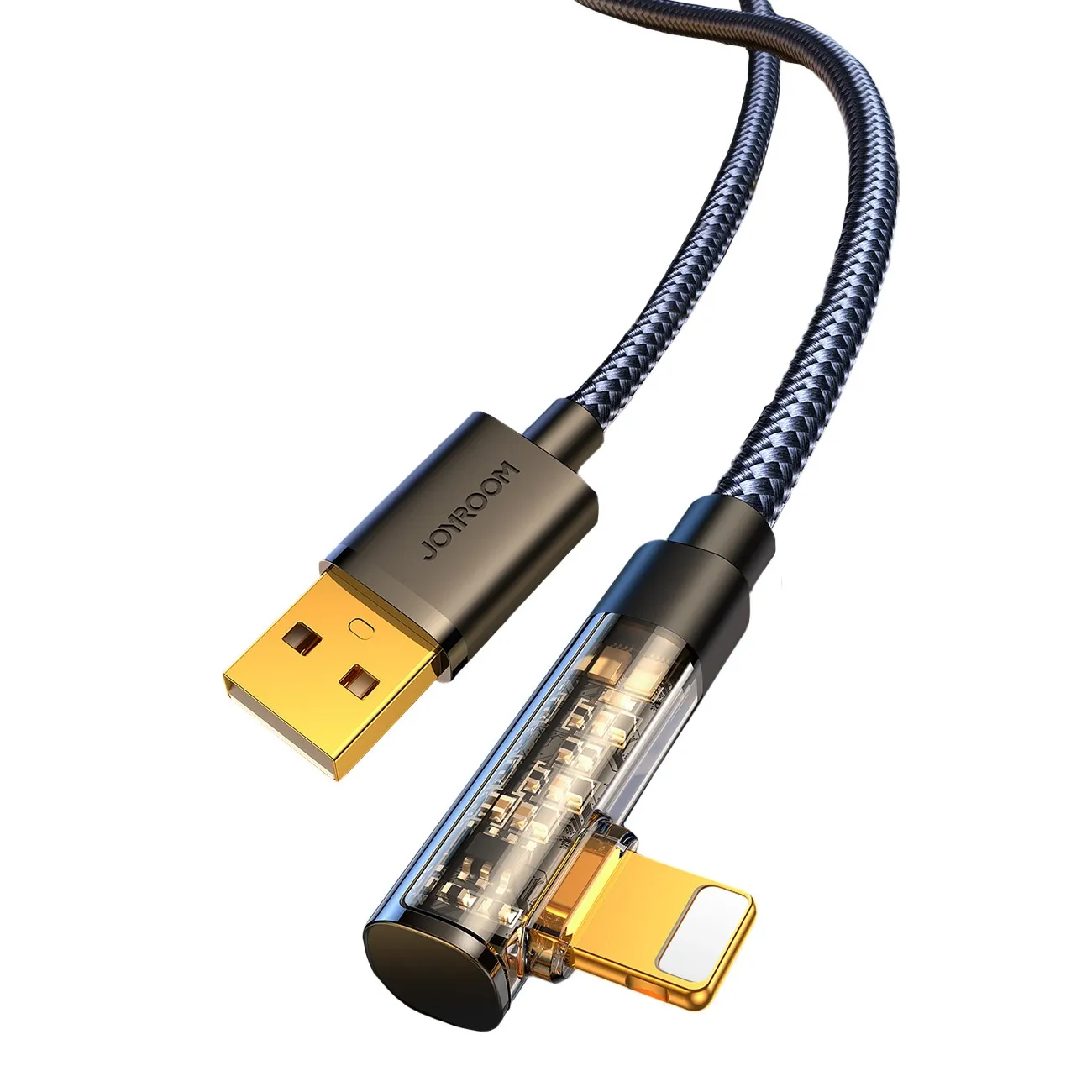 Cavo Dati e Ricarica USB-A - Lightning Joyroom S-UL012A6 Angled, 18W, 1,2m, Nero - immagine 1