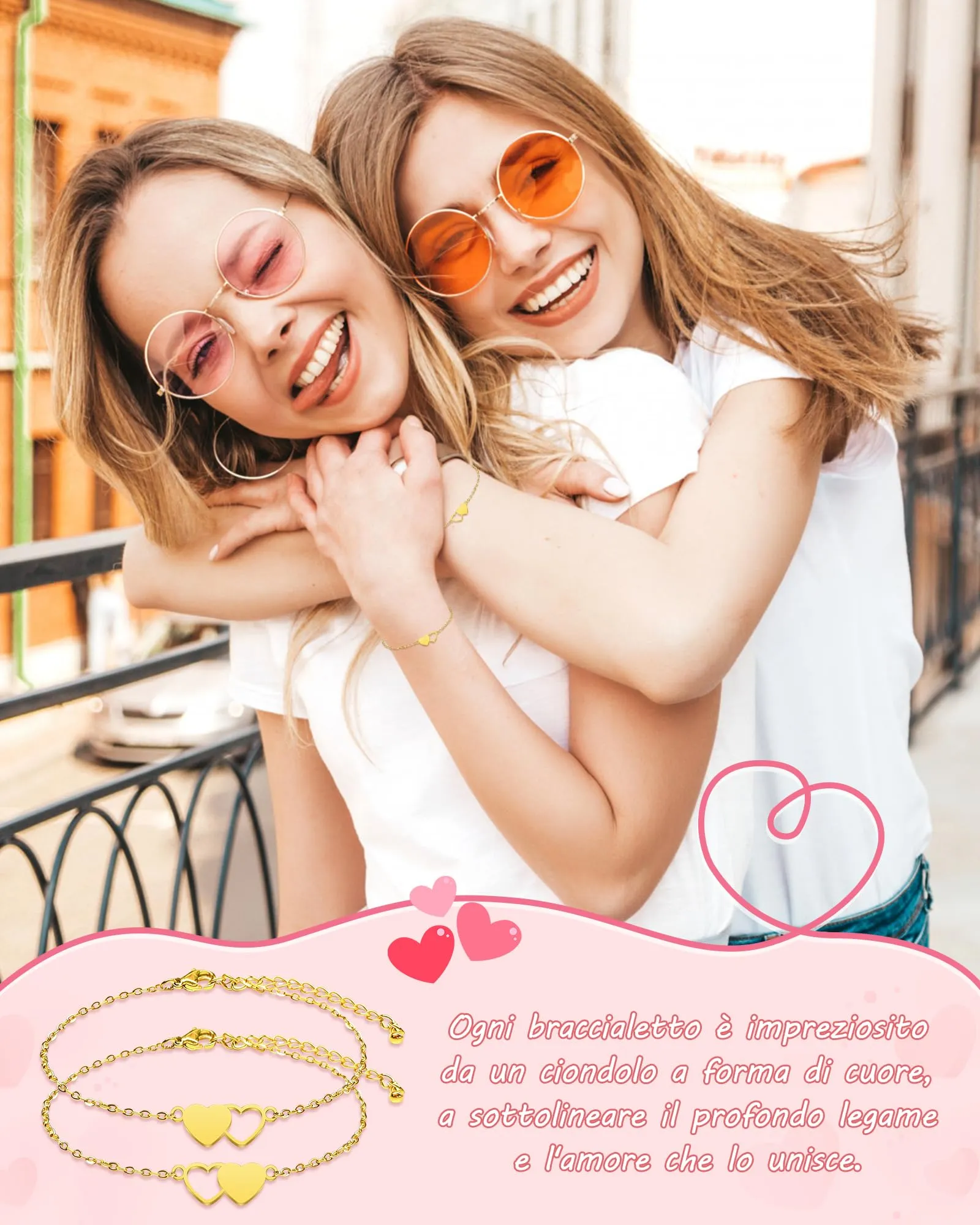 Cheerslife 2Pcs Regalo Amica Speciale Originale Braccialetti Amicizia - immagine 2