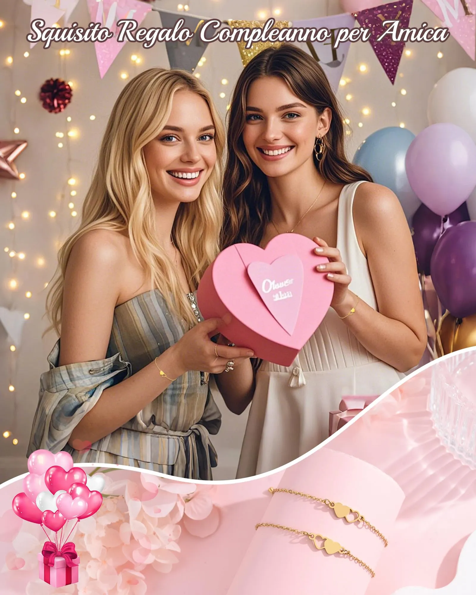 Cheerslife 2Pcs Regalo Amica Speciale Originale Braccialetti Amicizia - immagine 3