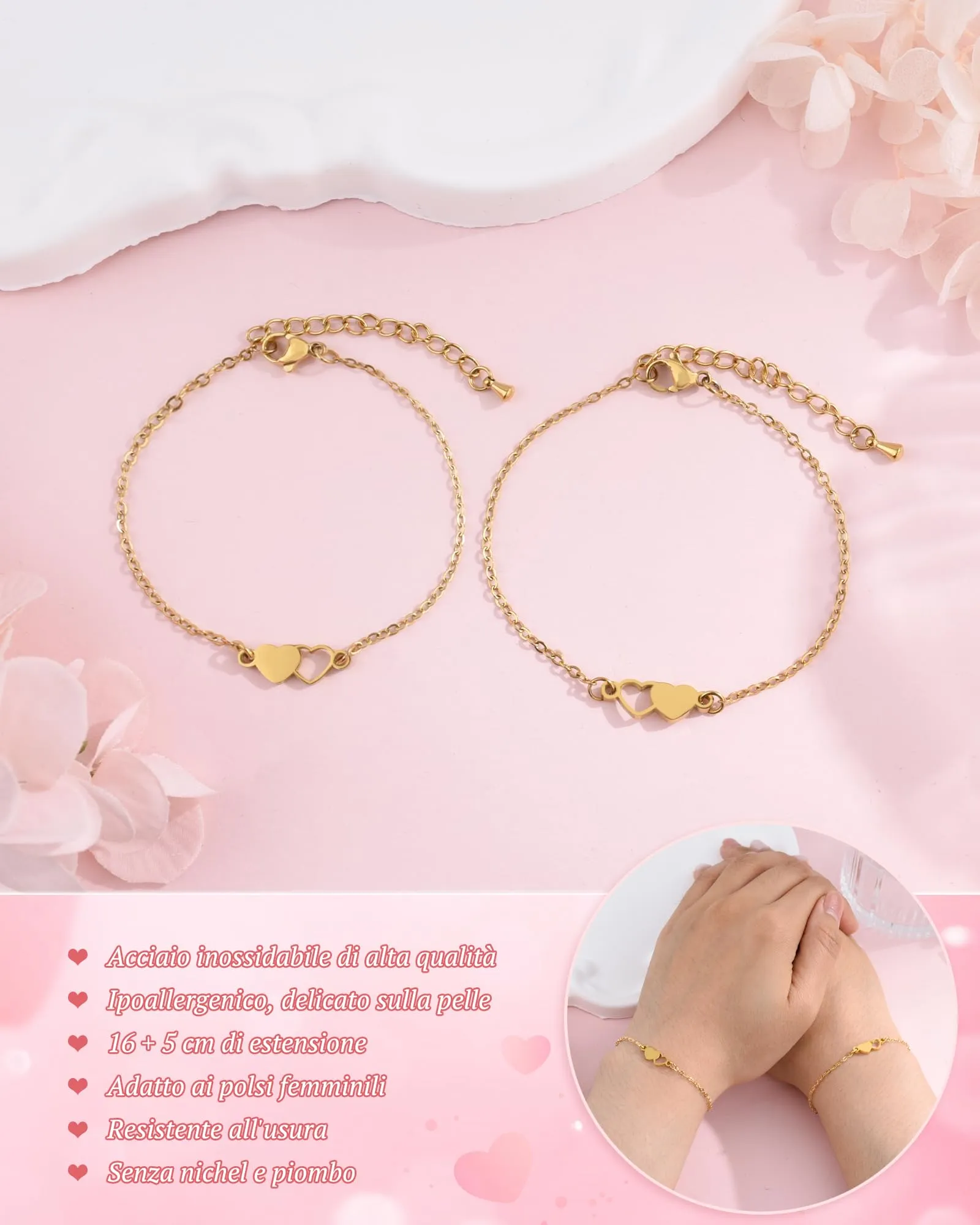 Cheerslife 2Pcs Regalo Amica Speciale Originale Braccialetti Amicizia - immagine 4