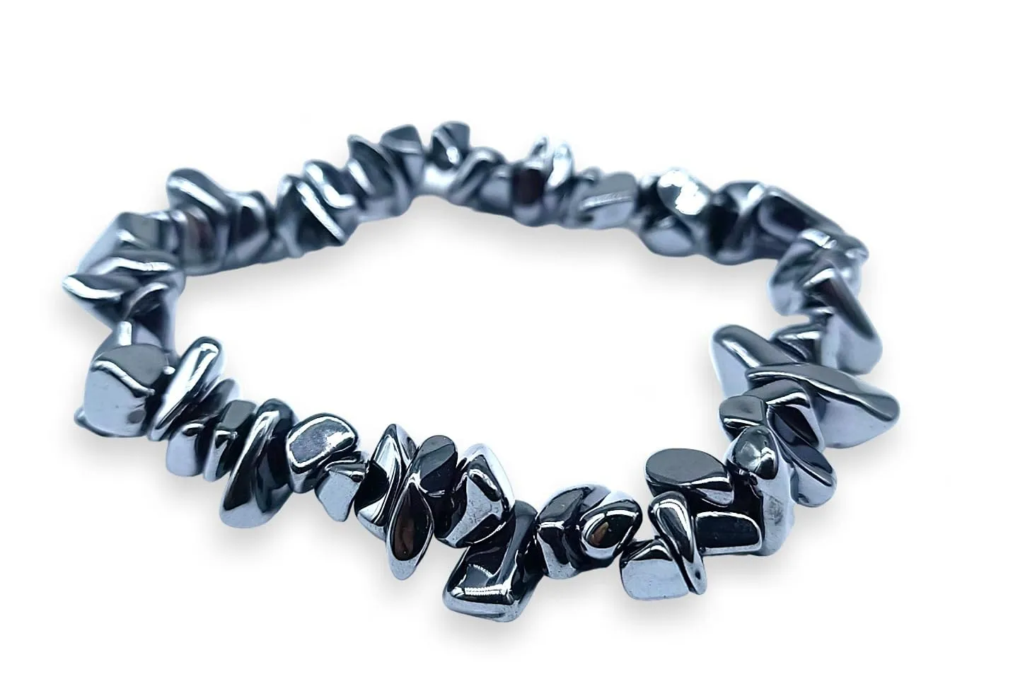 Generico Bracciale chips braccialetto pietra vera naturale (EMATITE) - immagine 1