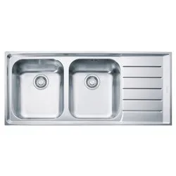 Lavello 2 vasche (116x51cm) Nex 621 NEPTUNE Inox Spazzolato 101 0040 734 - immagine 1