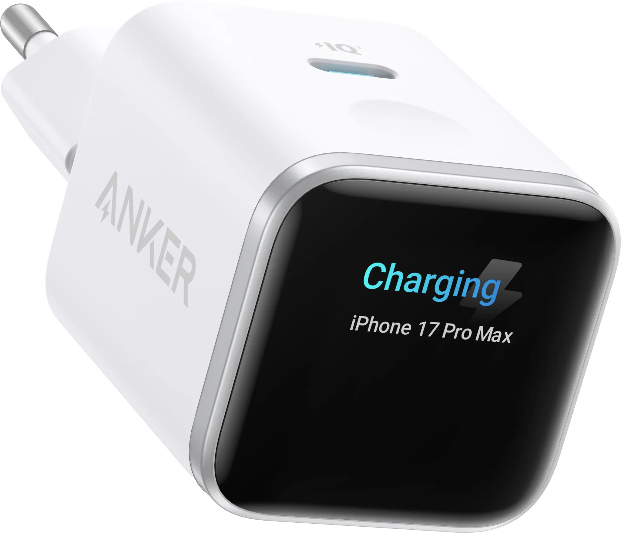 Caricatore da rete Anker Nano Display, 45W, 3A, 1 x USB-C, Bianco A121DG21 - immagine 1