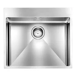 Lavello 1 vasca (57x50cm) FILORAGGIATO MIX Inox Satinato 012044XCSSP - immagine 1