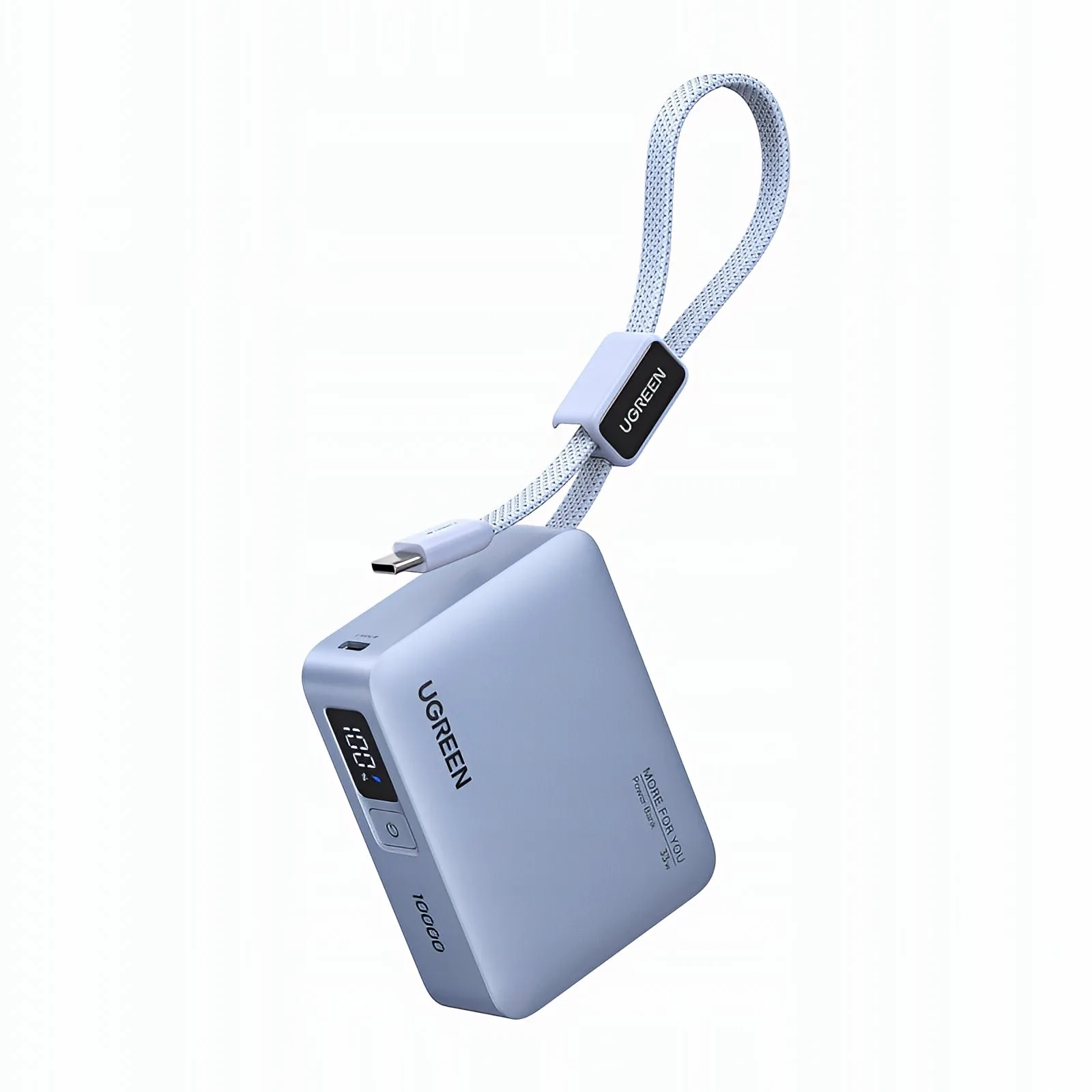 Batteria Esterna UGREEN PB584 (75173B), 10000mAh, 33W, QC + PD, 1 x USB-A - 2 x USB-C, Blu - immagine 1