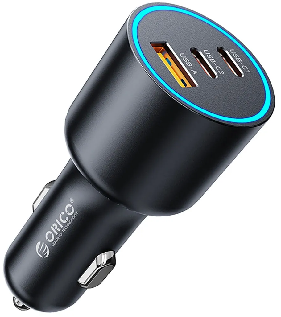 Caricatore Auto Orico HyperDrive, 165W, 5A, 1 x USB-A - 2 x USB-C, Nero - immagine 1