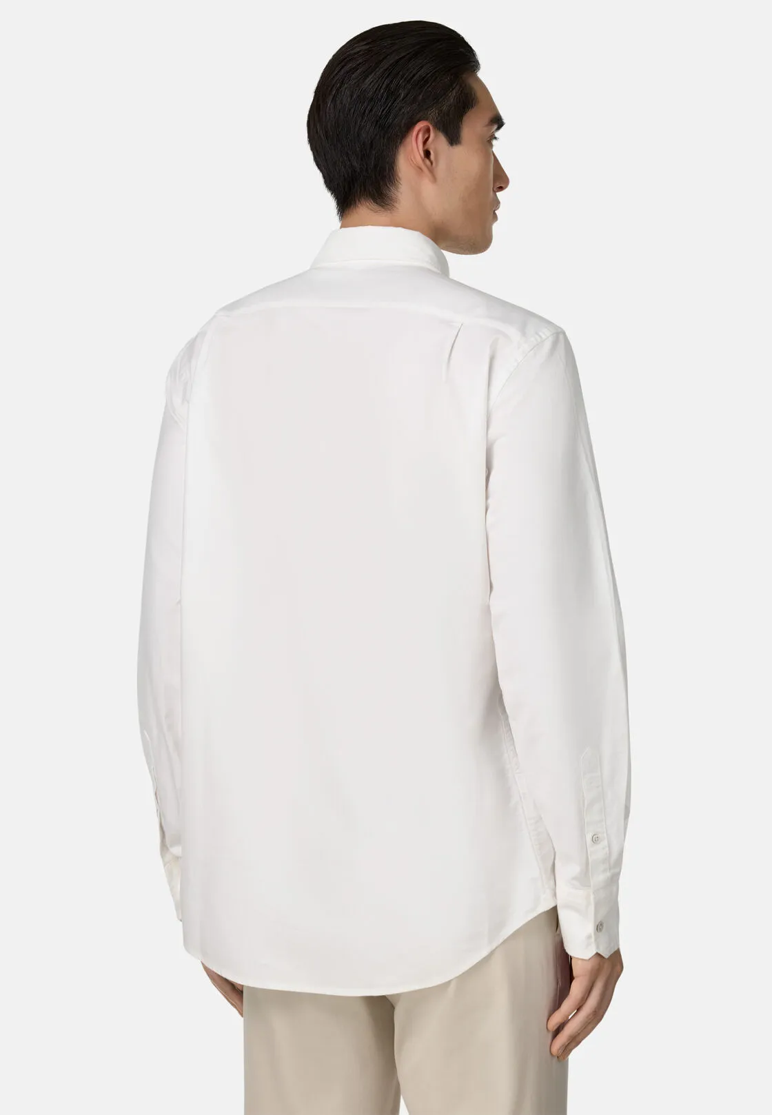 Boggi, Camicia In Oxford Di Cotone Regular Fit, Uomo, Bianco, Taglia: M - immagine 3