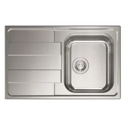 Lavello 1 vasca (79x50cm) LEVANTE Inox Satinato 015721DCSSP - immagine 1
