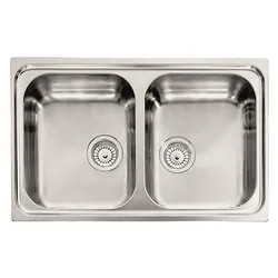 Lavello 2 vasche (79x50cm) LEVANTE Inox Satinato 015722XCSSP - immagine 1