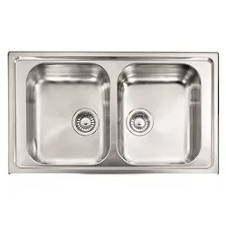 Lavello 2 vasche (86x50cm) LEVANTE Inox Satinato 015724XCSSX - immagine 1