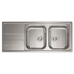 Lavello 2 vasche (116x50cm) LEVANTE Inox Satinato 015727DCSSP - immagine 1