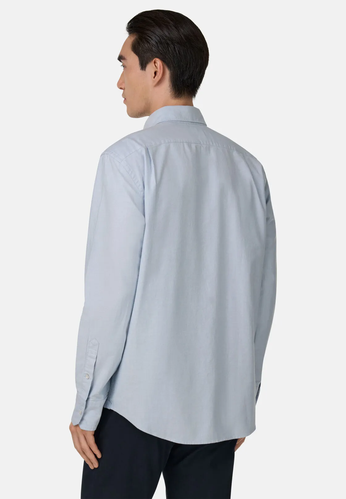 Boggi, Camicia In Oxford Di Cotone Regular Fit, Uomo, Azzurro, Taglia: M - immagine 3
