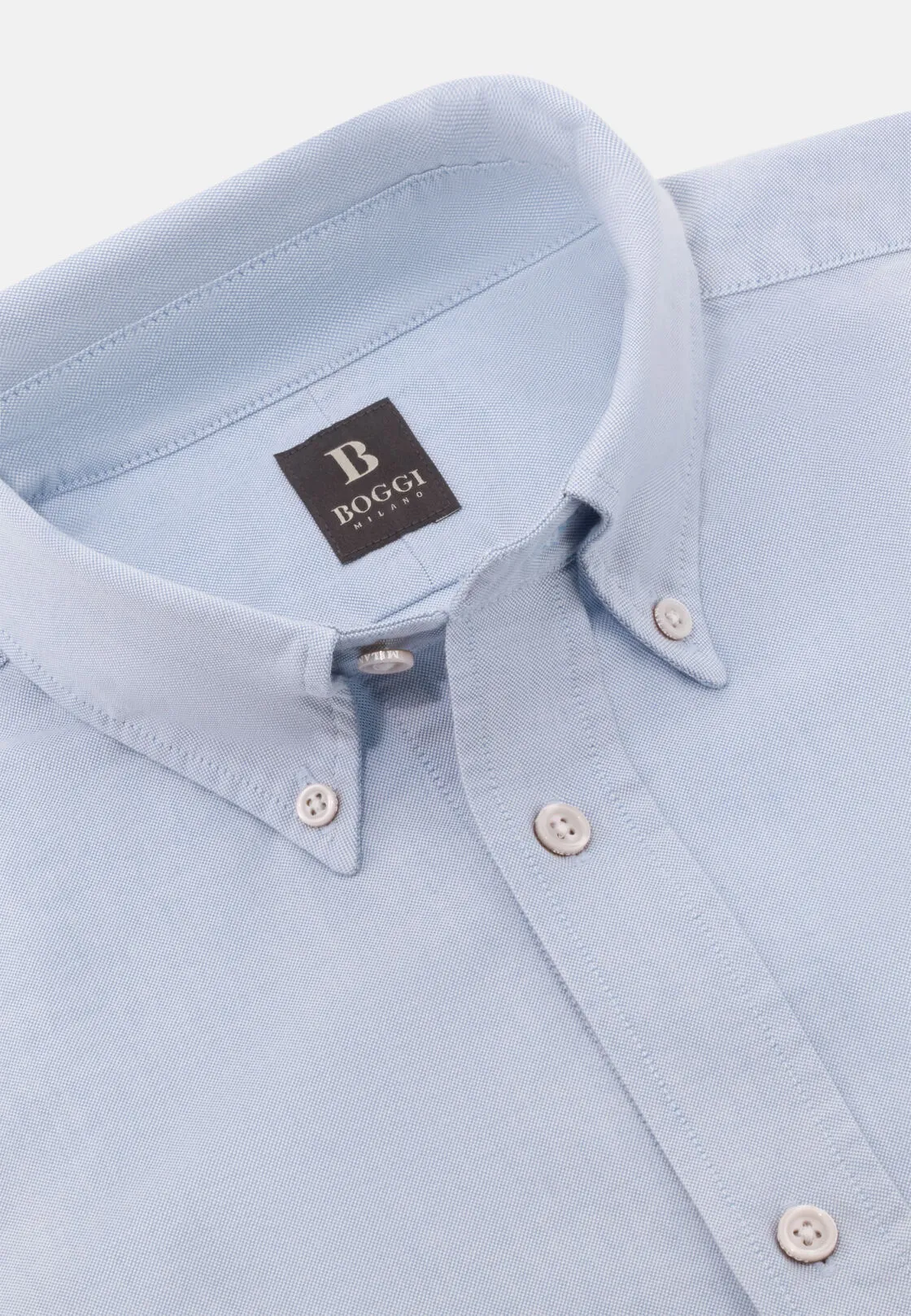 Boggi, Camicia In Oxford Di Cotone Regular Fit, Uomo, Azzurro, Taglia: M - immagine 5