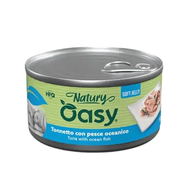 Oasy Natury Dog Adult Soft Jelly 150 gr Tonnetto con pesce oceanico - confezione da 6 pezzi - Cibo umido per cani - immagine 1
