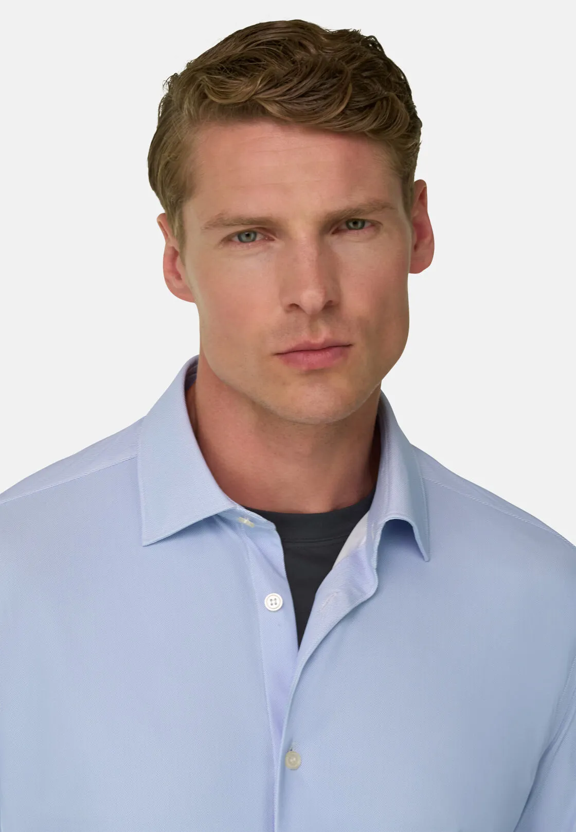Boggi, Camicia Resca In Nylon Elasticizzato Slim Fit B Tech, Uomo, Azzurro, Taglia: XS - immagine 3