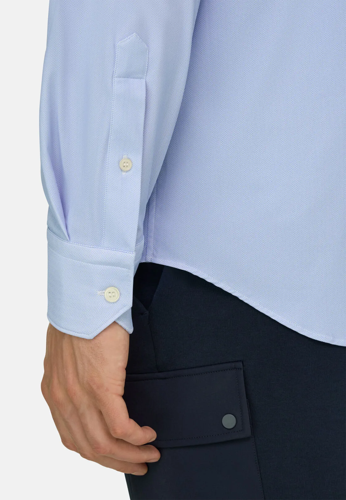 Boggi, Camicia Resca In Nylon Elasticizzato Slim Fit B Tech, Uomo, Azzurro, Taglia: XXL - immagine 4