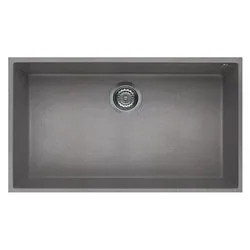 Lavello 1 vasca (76x44cm) QUADRA 130 SOTTOTOP Cemento Opaco LGQ13048BSO - immagine 1