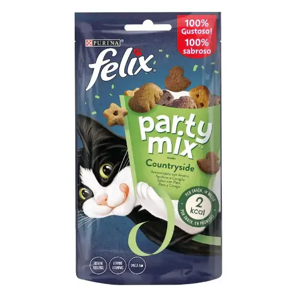 Purina Felix Party Mix Countryside - anatra, tacchino e coniglio 60 gr - immagine 1