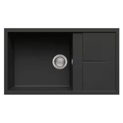 Lavello 1 vasca (86x50cm) UNICO 410 Nero Opaco LGU41040 - immagine 1