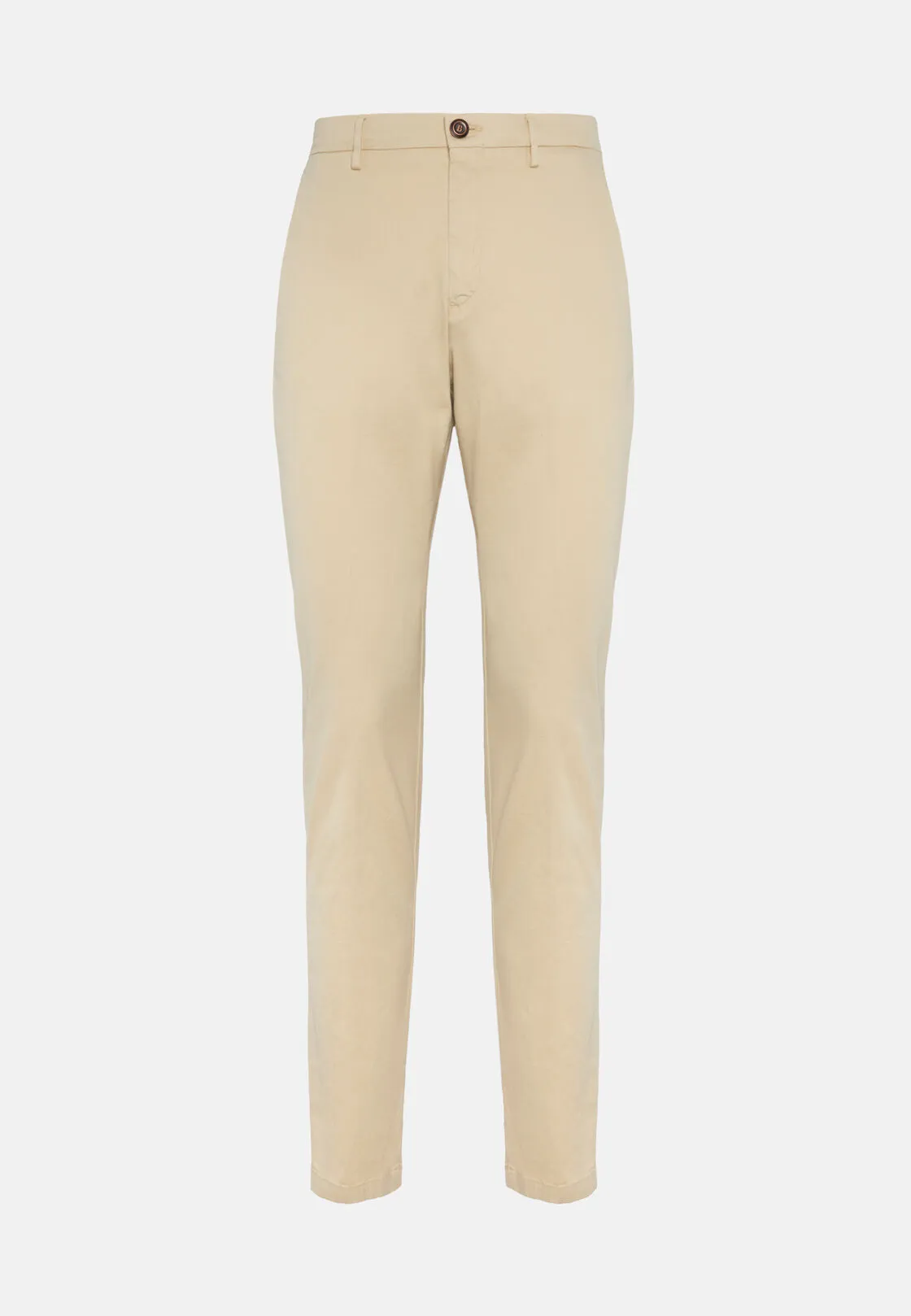 Boggi, Pantaloni In Cotone Tencel Elasticizzato, Uomo, Sabbia, Taglia: 32 - immagine 5