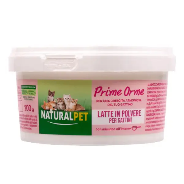 NaturalPet Kitten Prime Orme Latte Polvere per gatti 200 gr - immagine 1
