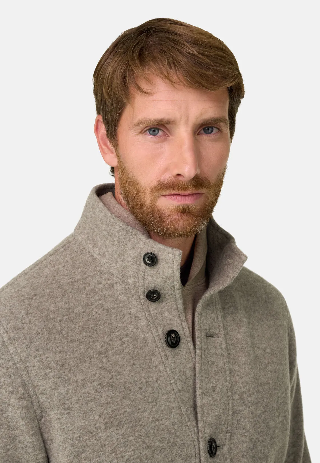Boggi, Giubbotto In Misto Lana Cashmere Melange, Uomo, Grigio, Taglia: S - immagine 3