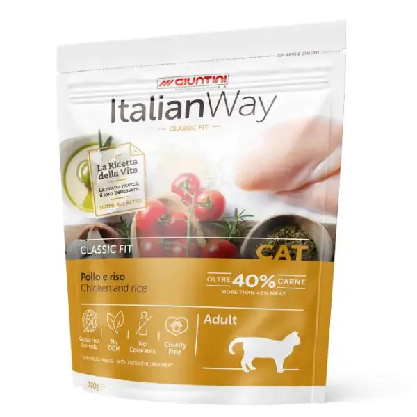 ItalianWay Classic Fit Adult Pollo e Riso 300 gr - Croccantini per gatti - immagine 1