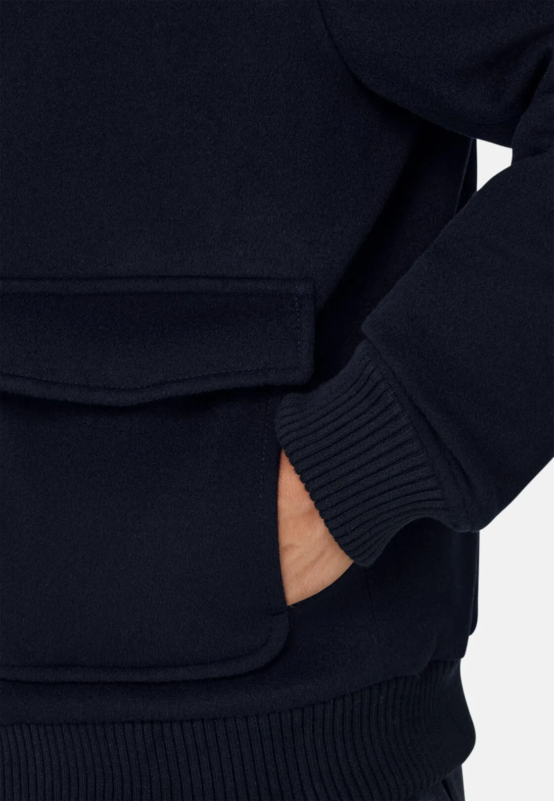 Boggi, Giubbotto Imbottito In Lana Cashmere, Uomo, Navy, Taglia: S - immagine 3