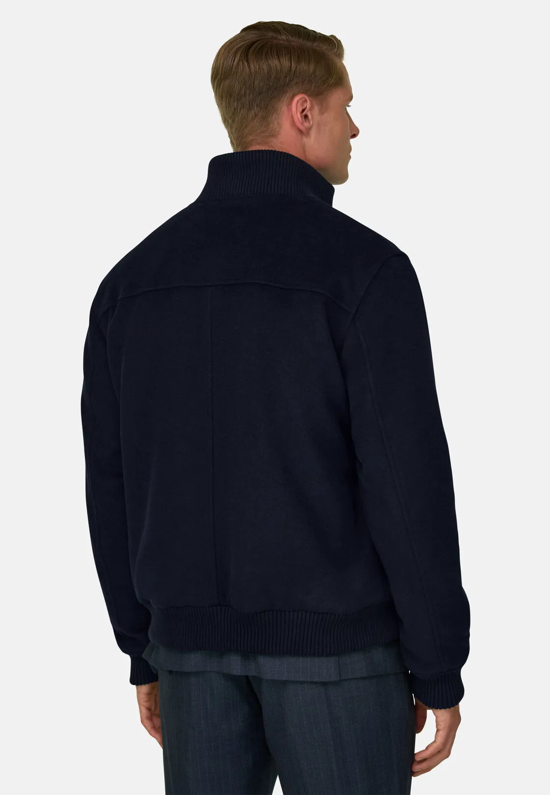 Boggi, Giubbotto Imbottito In Lana Cashmere, Uomo, Navy, Taglia: S - immagine 4